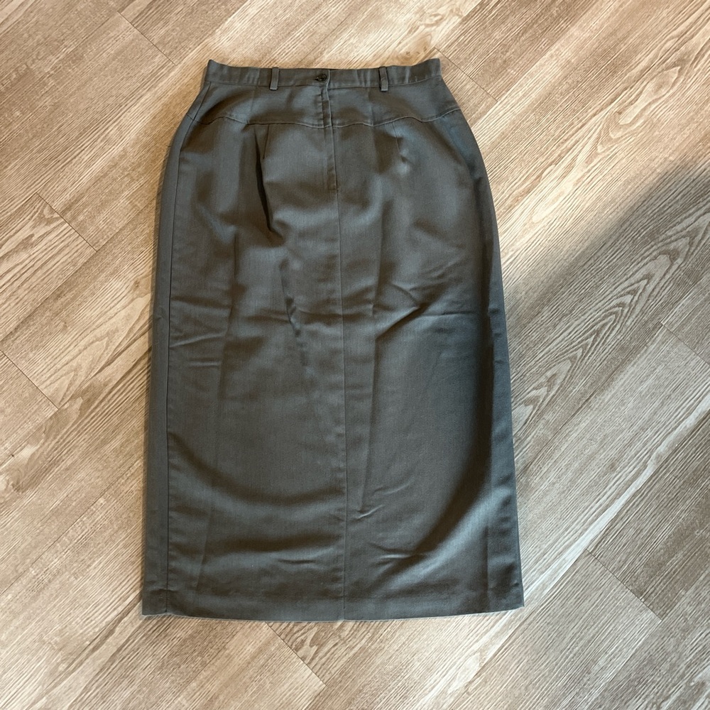 Savion Olive Green Maxi Pencil Skirt